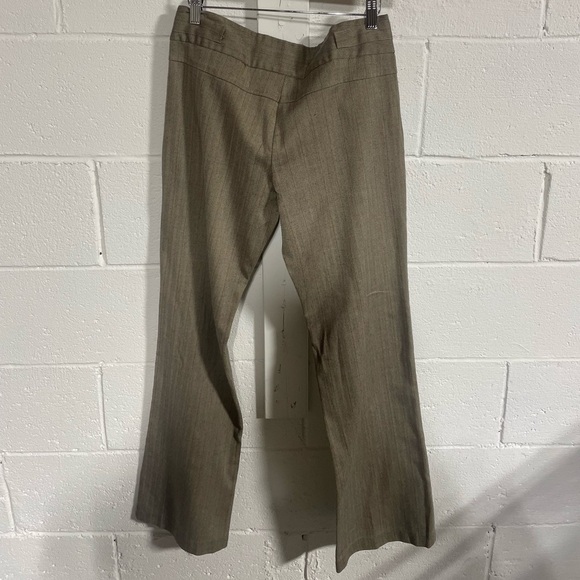 Grass Collection Tan Striped Straight Leg Trousers Sz 6 - Picture 3 of 3